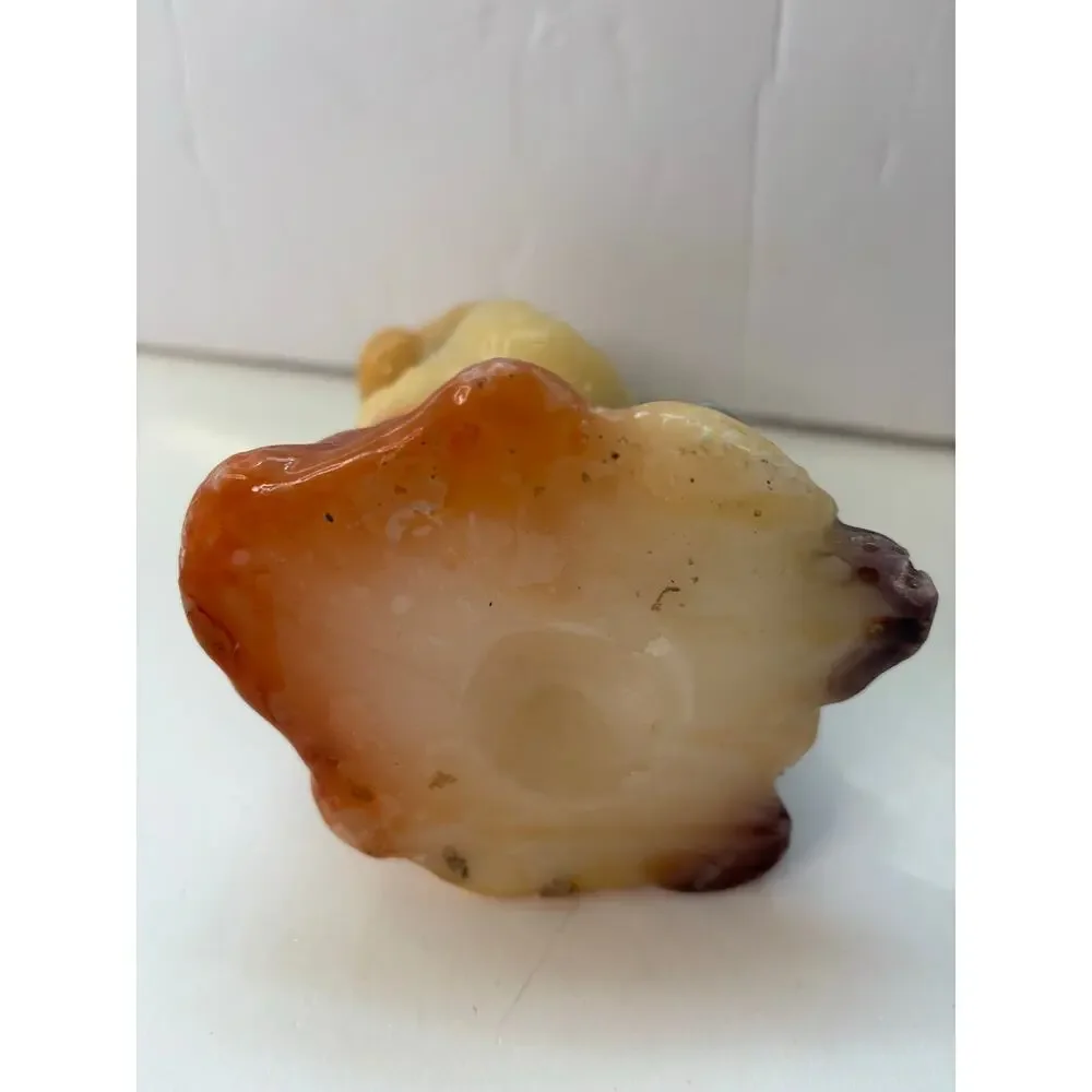 Vintage Glossy Molded Wax Candle Unique Grandma Grandmother Single Wick 6.5